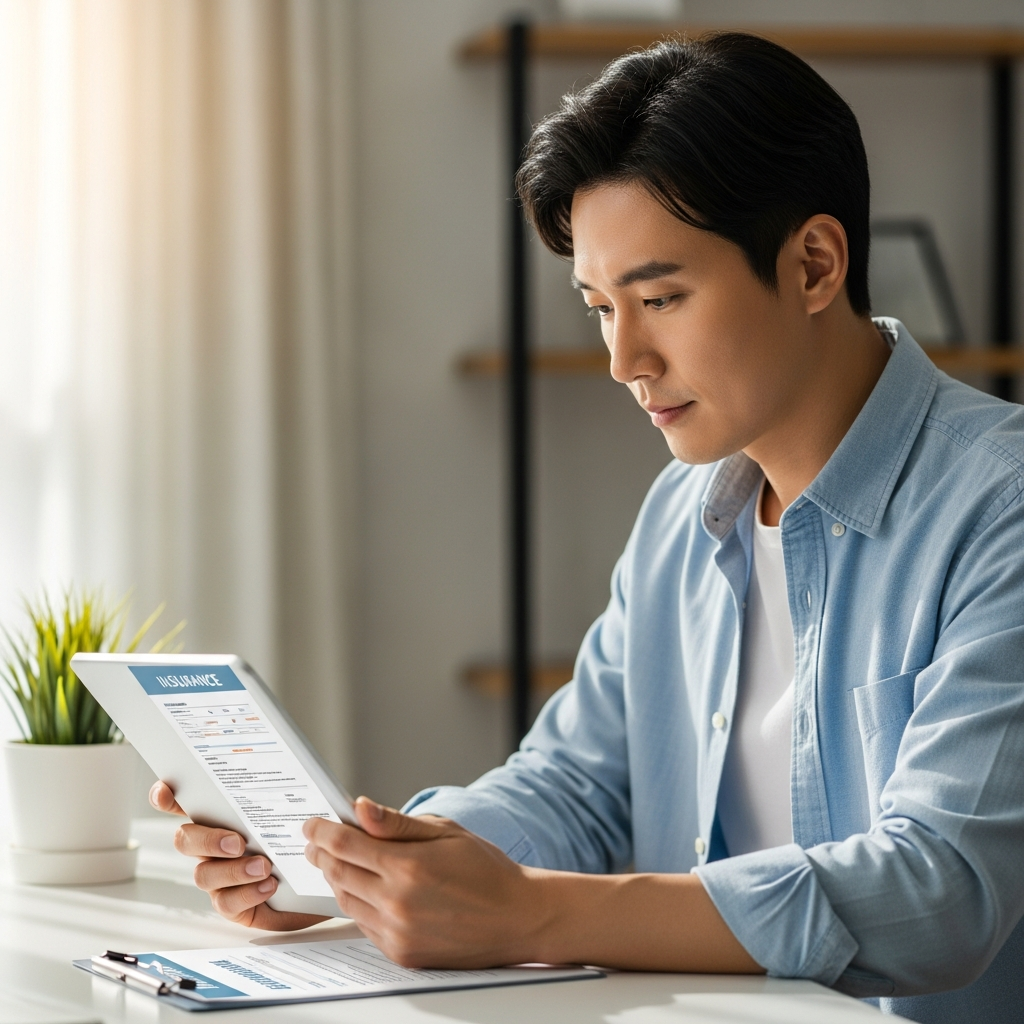 스크린골프홀인원보험 서류 확인하는 모습