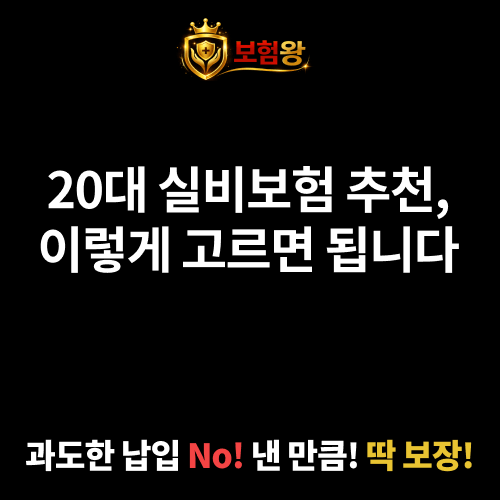 20대 실비보험 추천