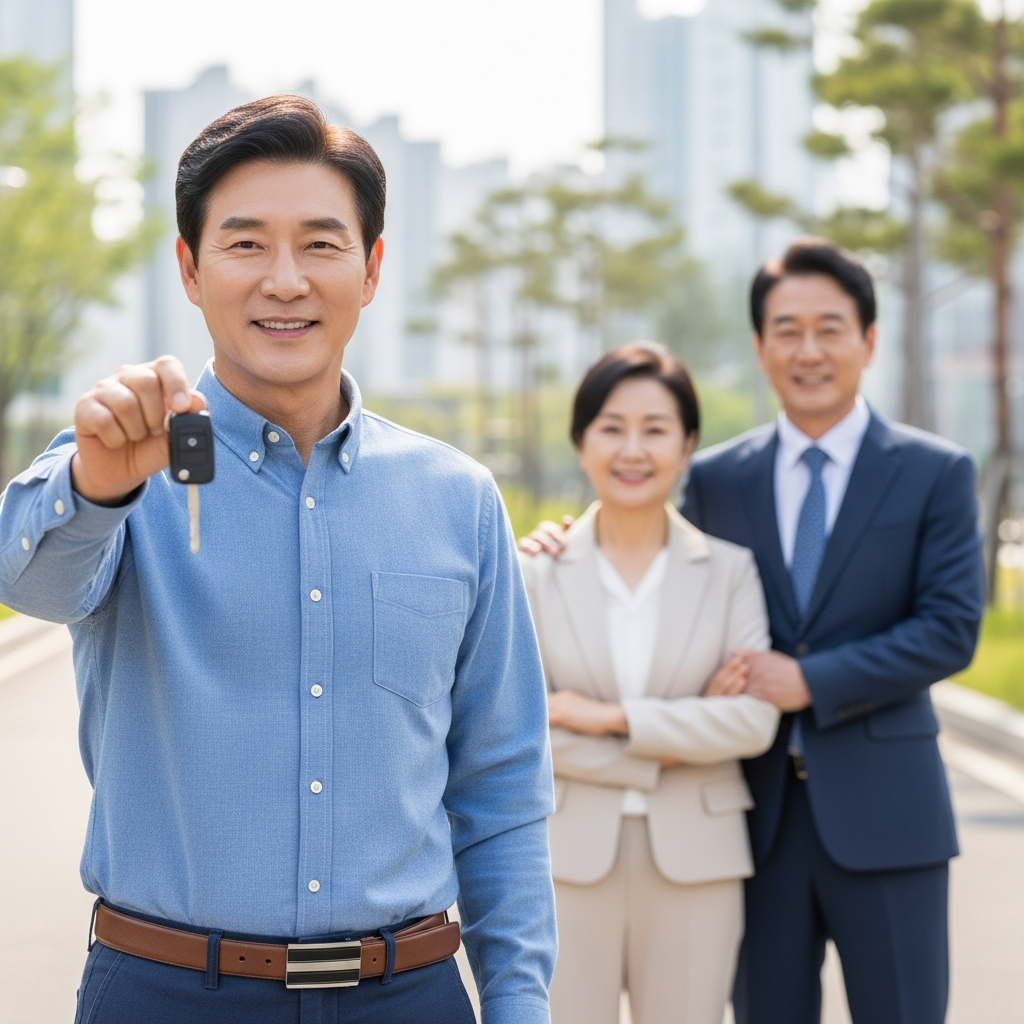 미성년자운전자보험 준비로 안심하는 모습