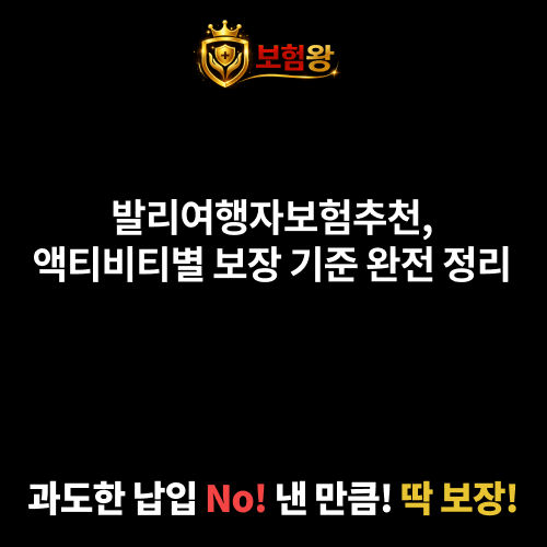 발리여행자보험추천