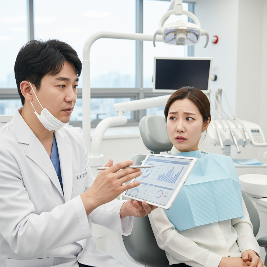 치아보험감액기간 때문에 걱정하는 환자 치아보험감액기간 때문에 걱정하는 환자