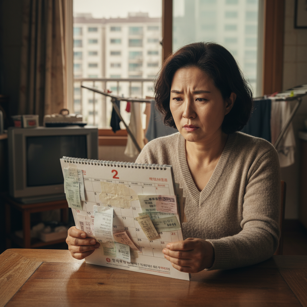간병비 부담으로 걱정하는 여성