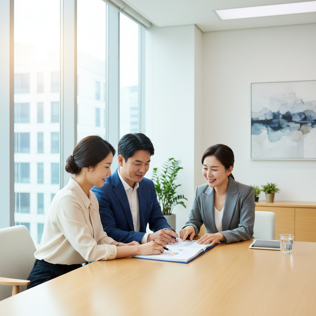 뇌심장보험추천 상담받는 부부