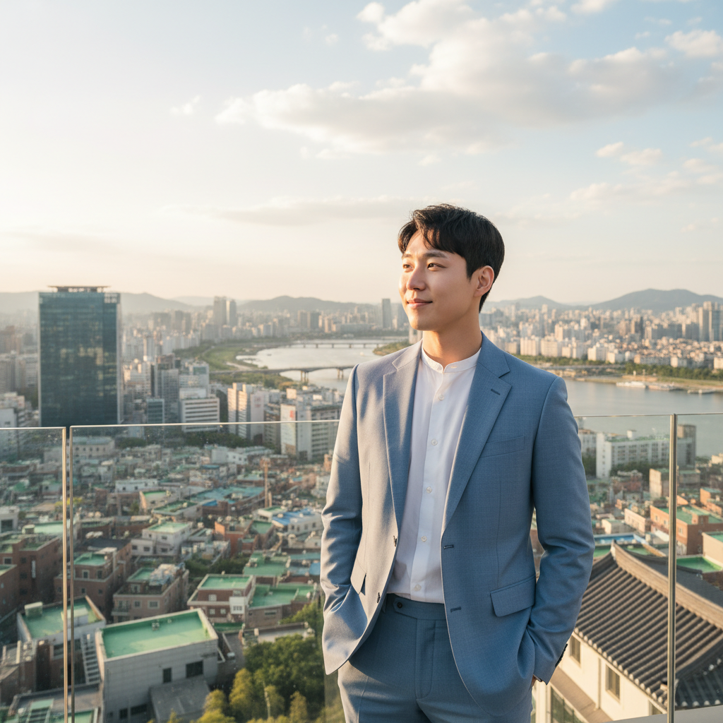 20대 남자, 든든한 보험으로 미래를 계획하며 안심하는 모습 20대 남자, 든든한 보험으로 미래를 계획하며 안심하는 모습
