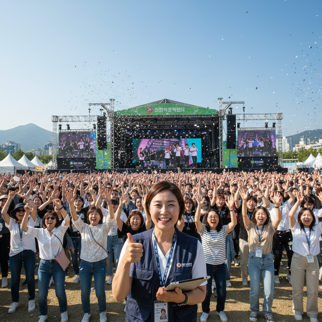 단체행사보험 덕분에 안전하고 성공적으로 마무리된 행사 전경 단체행사보험 덕분에 안전하고 성공적으로 마무리된 행사 전경