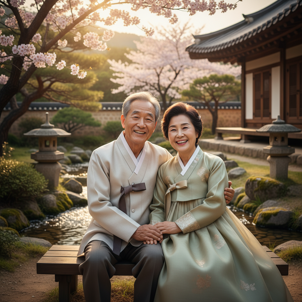 미래에셋변액연금보험으로 안정된 노후를 보내는 노부부