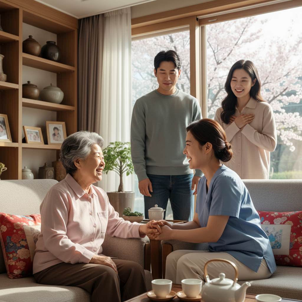 간병보험으로 편안한 노후를 보내는 모습 간병보험으로 편안한 노후를 보내는 모습