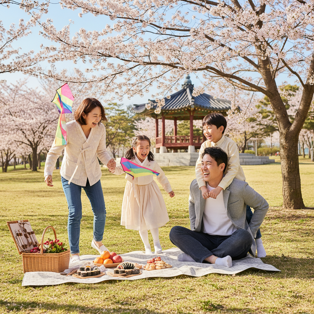 건강하게 일상을 즐기는 가족
