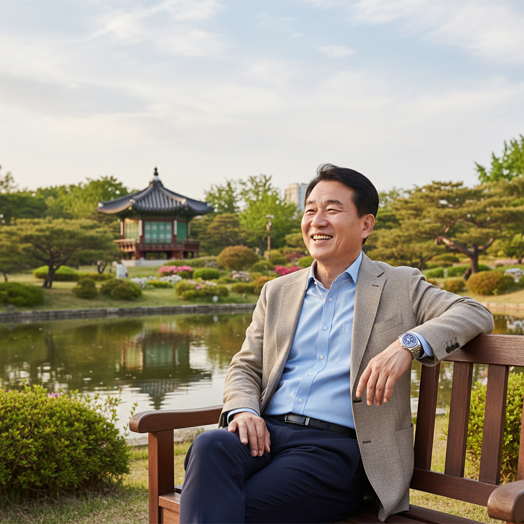 든든한 암보험으로 미래를 안심하는 남성