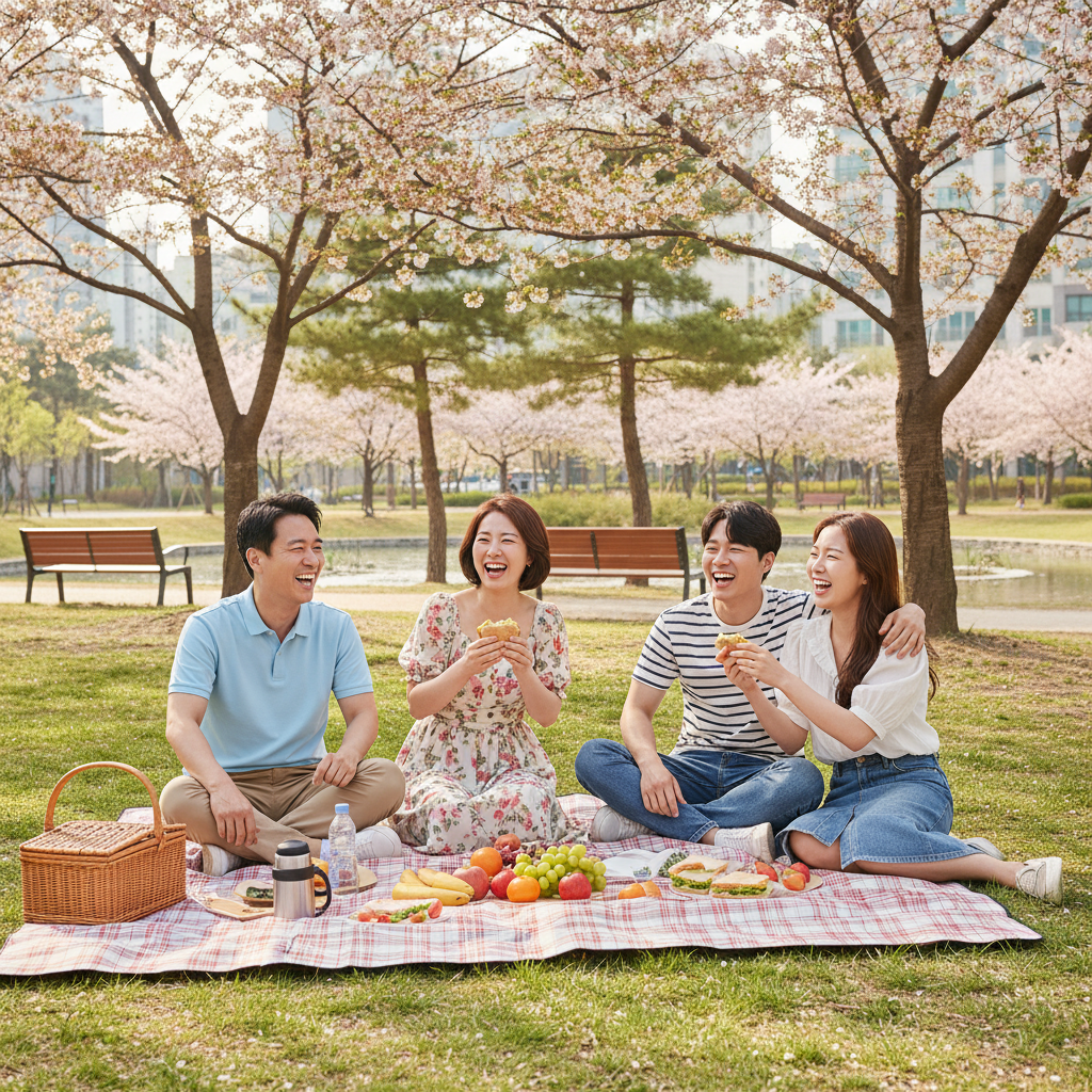 든든한 3대암보험으로 안심하고 생활하는 가족의 모습