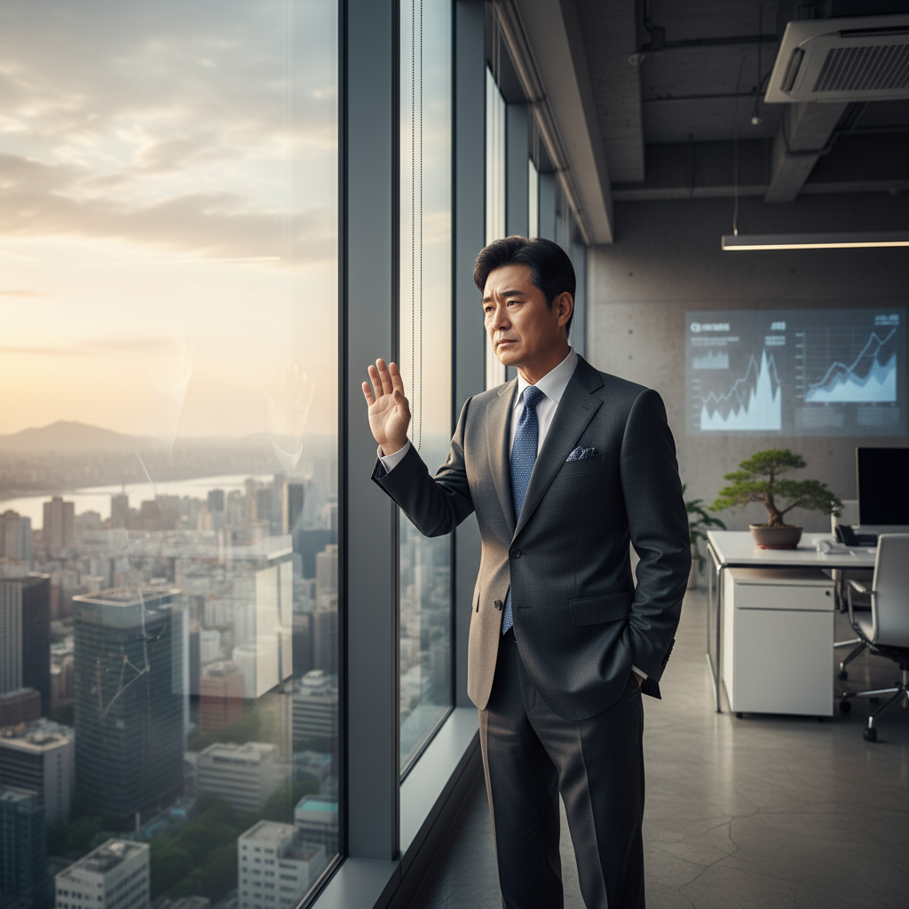 사업의 미래를 고민하는 CEO의 모습