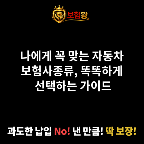 자동차보험사종류