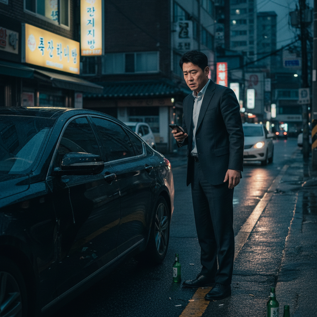 대리운전자보험의 필요성을 느끼는 사고 장면