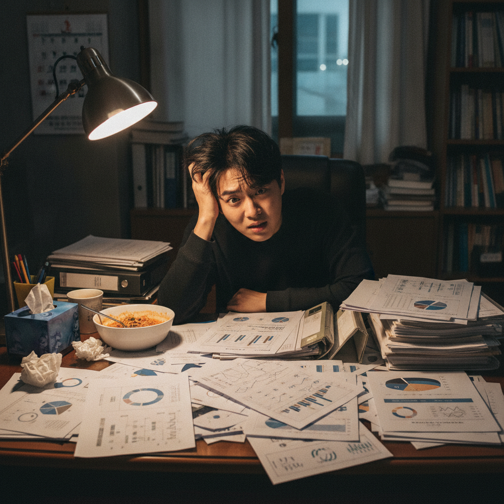 보험 서류를 보고 혼란스러워하는 사람 보험 서류를 보고 혼란스러워하는 사람