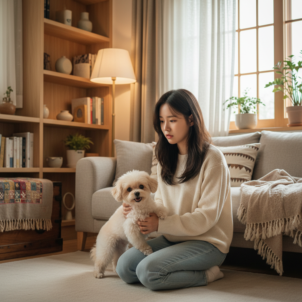 다리 저는 강아지와 걱정하는 보호자, 펫보험슬개골의 필요성
