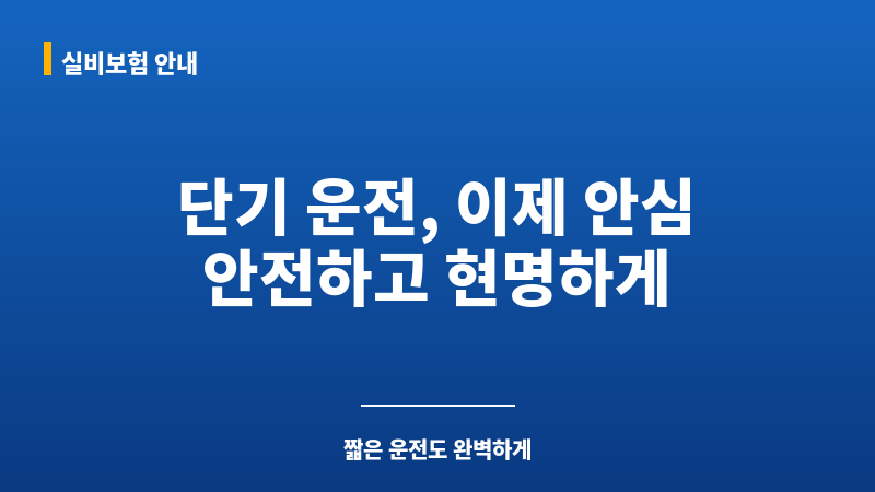 자동차단기보험가입 보조 이미지