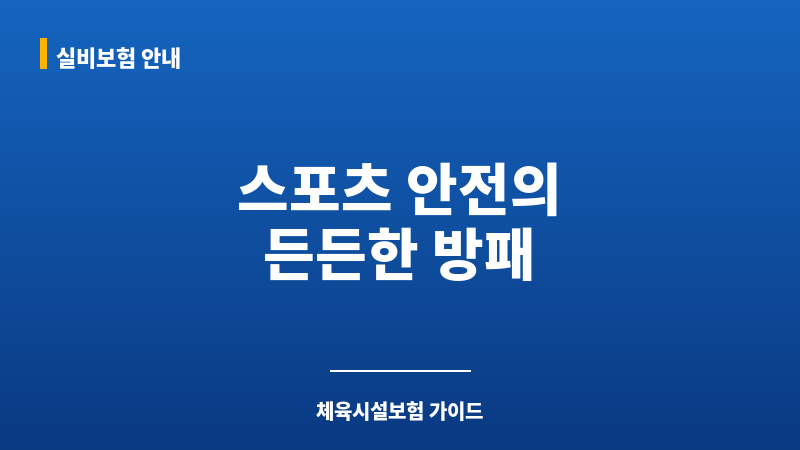 체육시설보험 보조 이미지