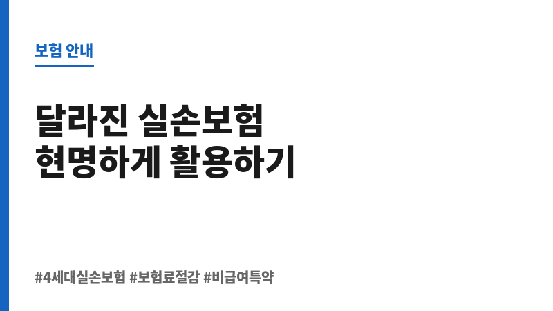 4세대실손보험 보조 이미지