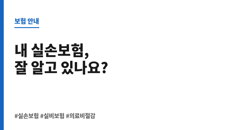 실손보험실비보험 보조 이미지