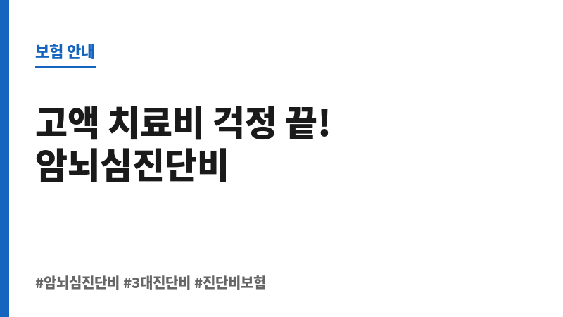 암뇌심진단비 보조 이미지