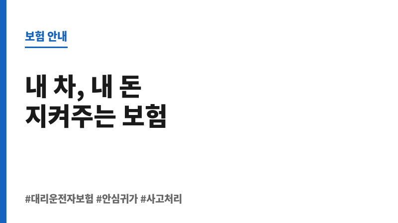 대리운전자보험 보조 이미지