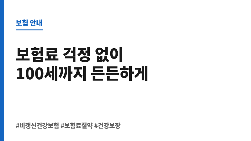 비갱신건강보험 보조 이미지