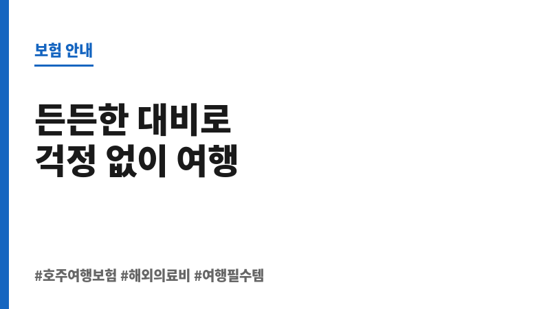 호주여행보험 보조 이미지
