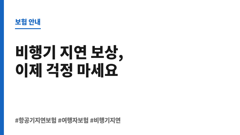 항공기지연보험 보조 이미지