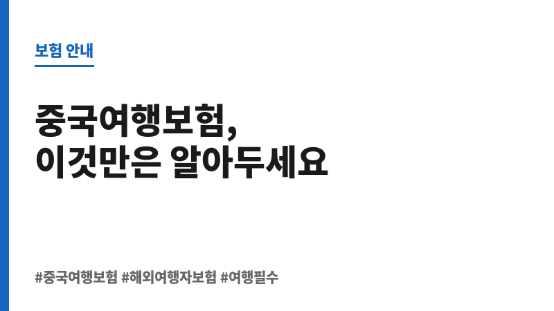 중국여행보험 보조 이미지