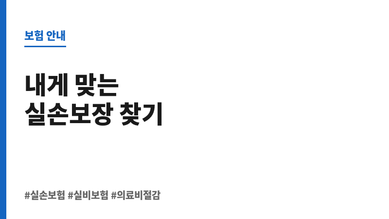 실손보장 보조 이미지