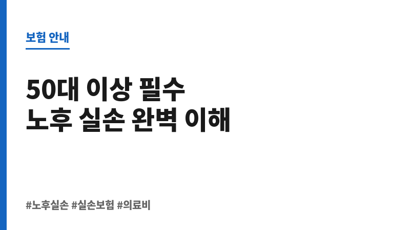 노후실손의료비보험 보조 이미지