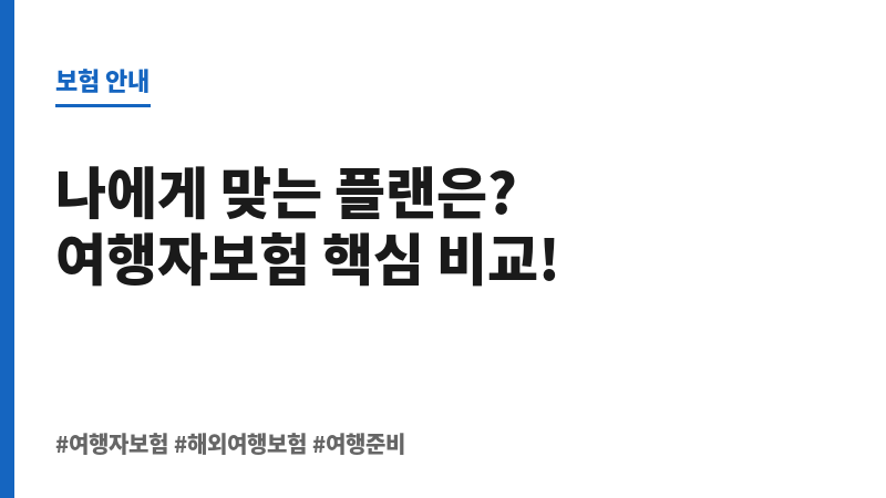 여행자보험비교 보조 이미지