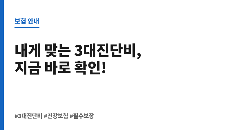 3대진단비 보조 이미지