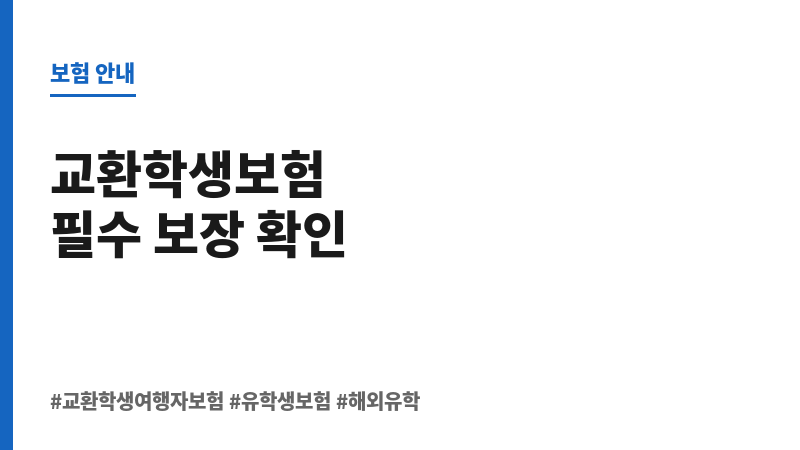 교환학생여행자보험 보조 이미지