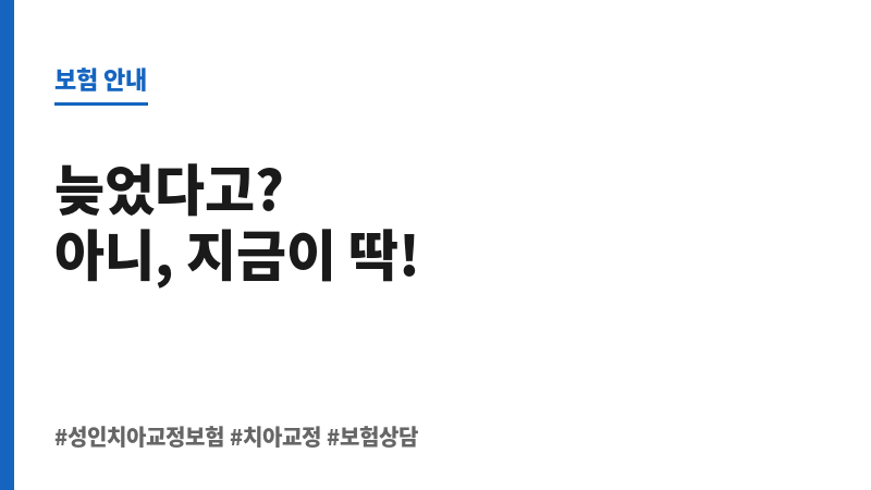 성인치아교정보험 보조 이미지