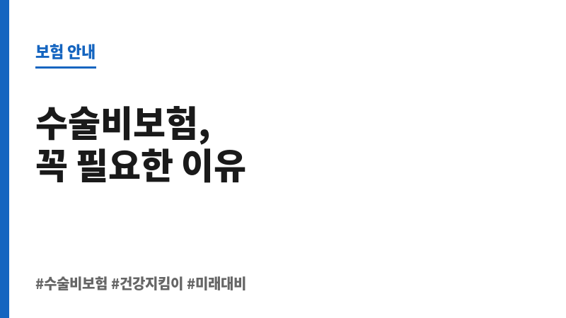 수술비보장보험 보조 이미지