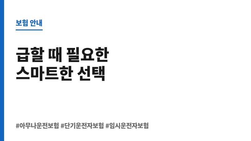 아무나운전보험 보조 이미지