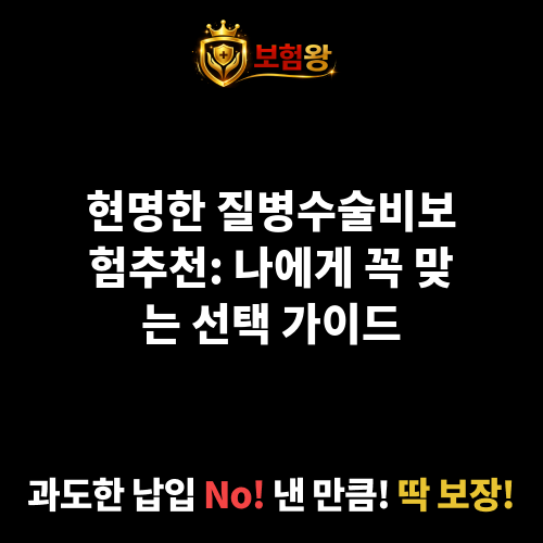 질병수술비보험추천