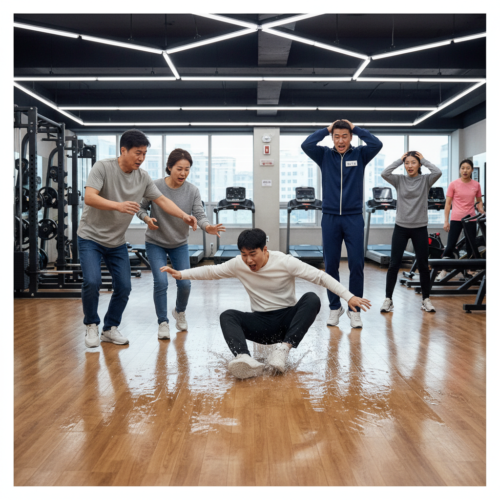 체육시설 내 어린이 낙상 사고 장면, 체육시설배상책임보험의 필요성