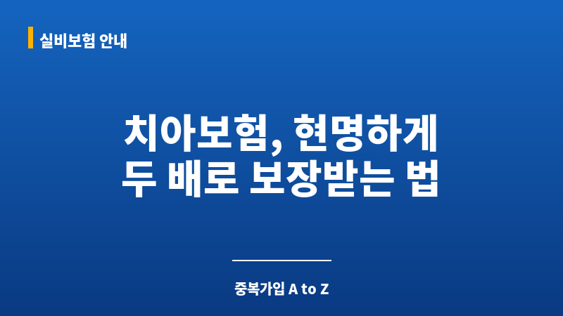 치아보험중복가입 보조 이미지