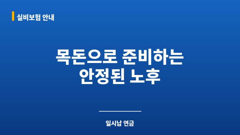일시납개인연금 보조 이미지