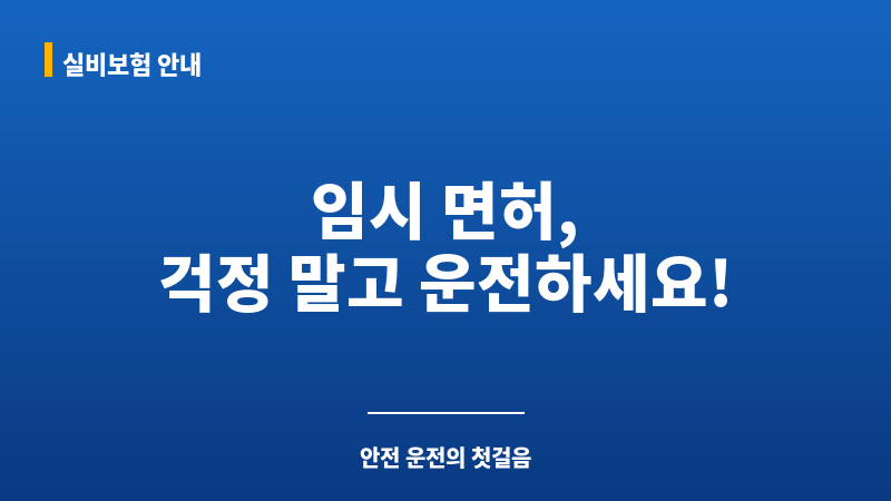 임시면허보험 보조 이미지