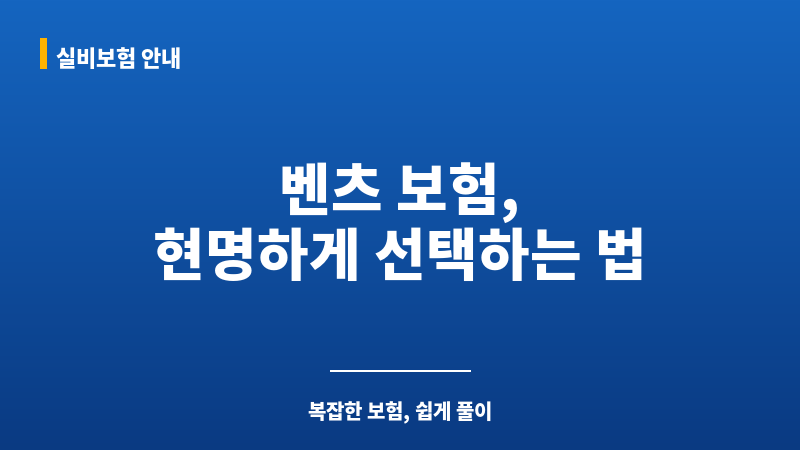 벤츠보험료 보조 이미지