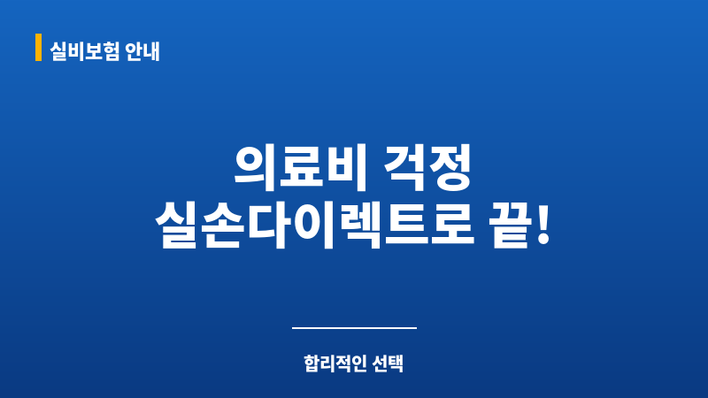실손다이렉트보험 보조 이미지