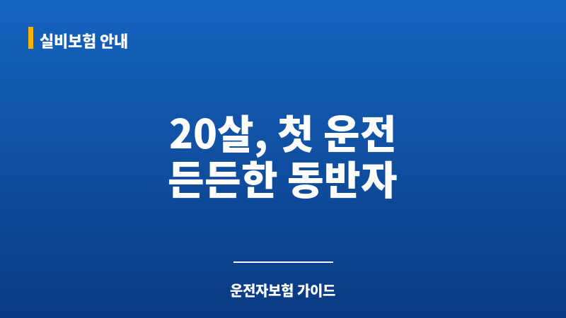 20살운전자보험 보조 이미지