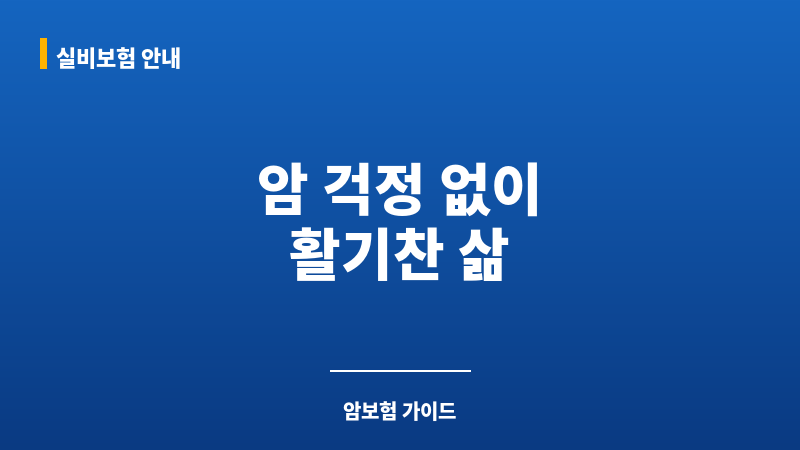 암보험진단비1억 보조 이미지