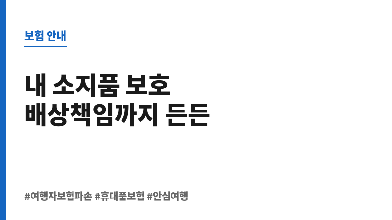 여행자보험파손 보조 이미지