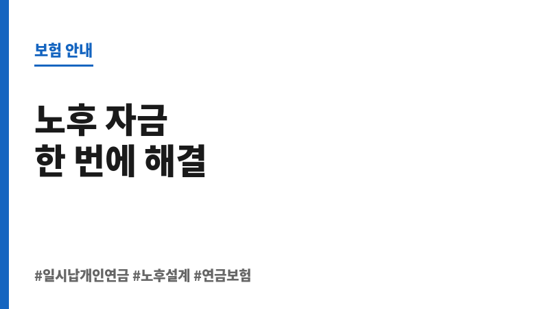 일시납개인연금 보조 이미지