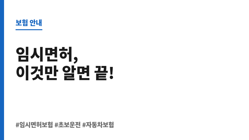 임시면허보험 보조 이미지