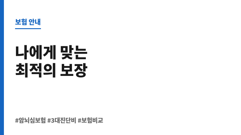 암뇌심보험추천 보조 이미지